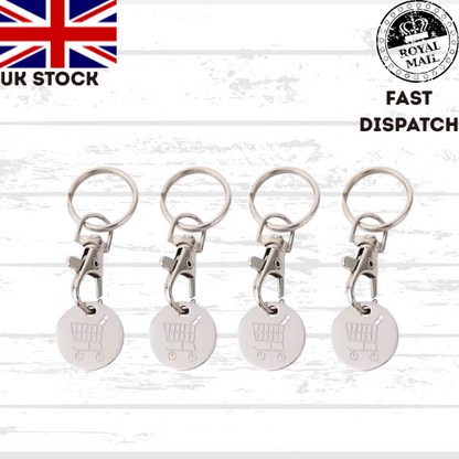 Shopping Trolley Token Metal Tokens Key Ring Decorative Keychain Multipurpose
