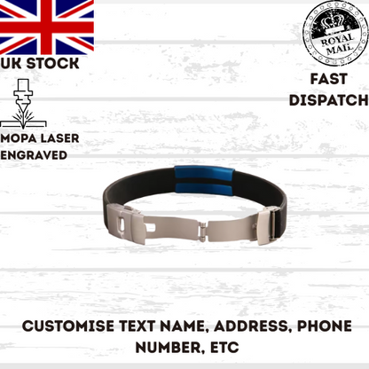 High Quality Bracelet Stainless Steel, Silicone Wristband, Steel Clasp