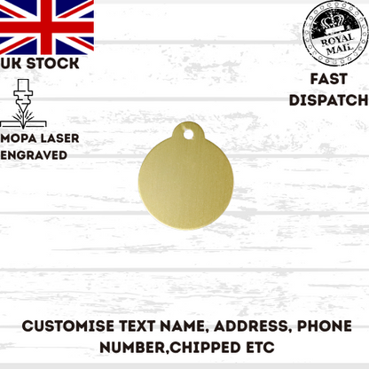 Engraved Dog Tag Personalised ID Tags Name Disc Pet Cat Tags Animal Cat Collar