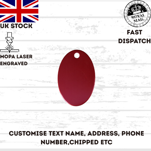 Engraved Dog Tag Personalised ID Tags Name OVAL Pet Cat Tags Animal Cat Collar