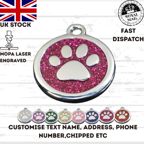 Engraved Dog Tag Personalised ID Tags Name Disc Pet Cat Tags Animal Cat Collar
