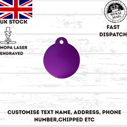 Engraved Dog Tag Personalised ID Tags Name Disc Pet Cat Tags Animal Cat Collar