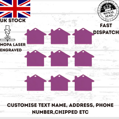 Engraved Dog Tag Personalised ID Tags Name HOME Pet Cat Tags Animal Cat Collar