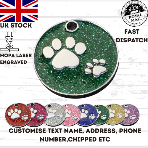 Engraved Dog Tag Personalised ID Tags Name Disc Pet Cat Tags Animal Cat Collar