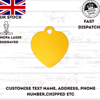 Engraved Dog Tag Personalised ID Tags Name HEART Pet Cat Tags Animal Cat Collar