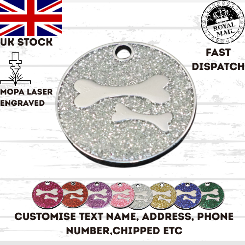 Engraved Dog Tag Personalised ID Tags Name Disc Pet Cat Tags Animal Cat Collar
