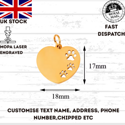 Engraved Dog Tag Personalised ID Tags Name Disc Pet Cat Tags Animal Cat Collar