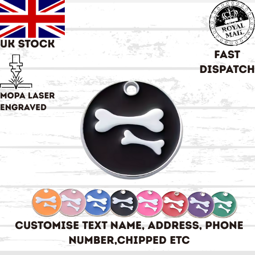 Engraved Dog Tag Personalised ID Tags Name Disc Pet Cat Tags Animal Cat Collar