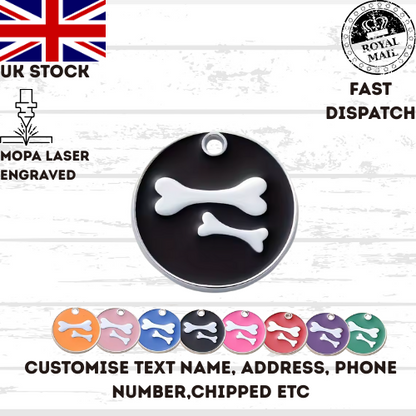 Engraved Dog Tag Personalised ID Tags Name Disc Pet Cat Tags Animal Cat Collar