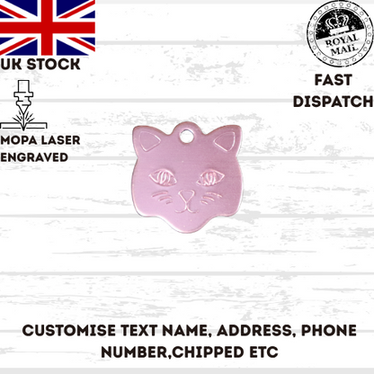 Engraved Dog Tag Personalised ID Tags Name Disc Pet Cat Tags Animal Cat Collar