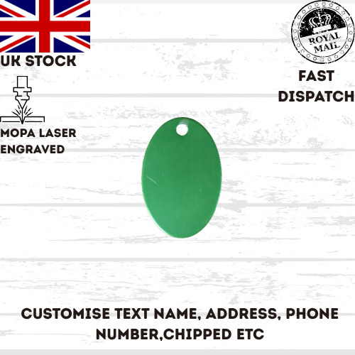 Engraved Dog Tag Personalised ID Tags Name OVAL Pet Cat Tags Animal Cat Collar