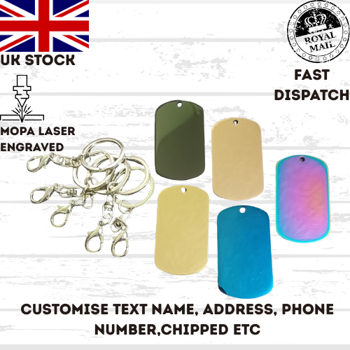 AUTISM ID Tag, Medical Alert, Keyring, Necklace, Personalized UK stock