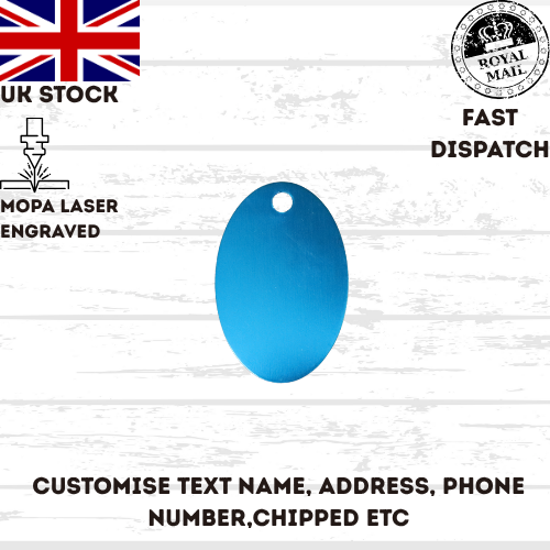 Engraved Dog Tag Personalised ID Tags Name OVAL Pet Cat Tags Animal Cat Collar