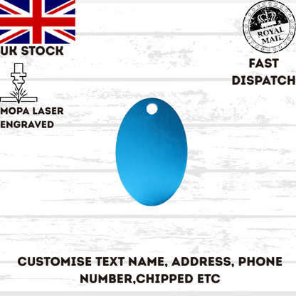 Engraved Dog Tag Personalised ID Tags Name OVAL Pet Cat Tags Animal Cat Collar