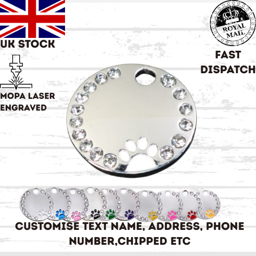 Engraved Dog Tag Personalised ID Tags Name Disc Pet Cat Tags Animal Cat Collar