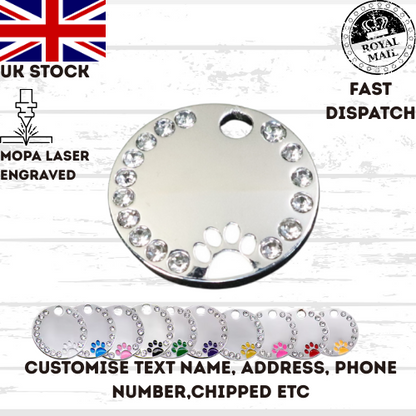 Engraved Dog Tag Personalised ID Tags Name Disc Pet Cat Tags Animal Cat Collar