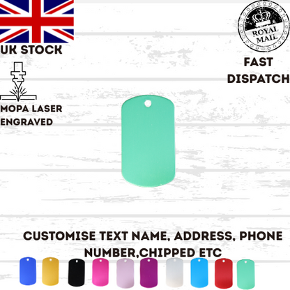 Engraved Dog Tag Personalised ID Tags Name MILITARY Pet Cat Tags Cat Collar