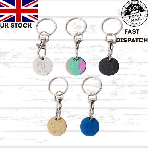 Shopping Trolley Token Metal Tokens Key Ring Decorative Keychain Multipurpose