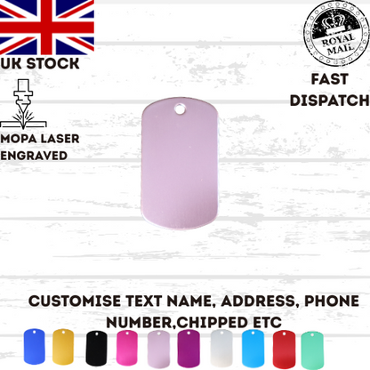 Engraved Dog Tag Personalised ID Tags Name MILITARY Pet Cat Tags Cat Collar