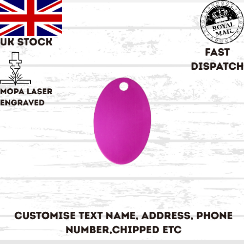 Engraved Dog Tag Personalised ID Tags Name OVAL Pet Cat Tags Animal Cat Collar