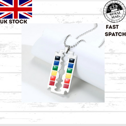 Pride Necklace LGBTQ+ Stainless steel gay lesbian love rainbow