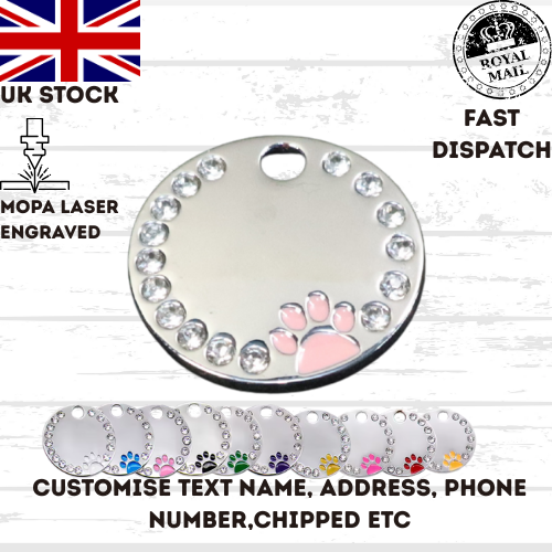Engraved Dog Tag Personalised ID Tags Name Disc Pet Cat Tags Animal Cat Collar