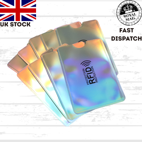 RFID Card Sleeve x4 Wallet Blocking Protector Debit Credit Contactless UK