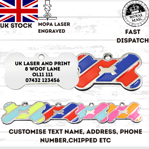 Engraved Dog Tag Personalised ID Tags Name Disc Pet Cat Tags Animal Cat Collar