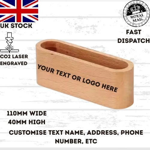 Business Card Holder, Customized Monogrammed Business Card Holder, Wood Card