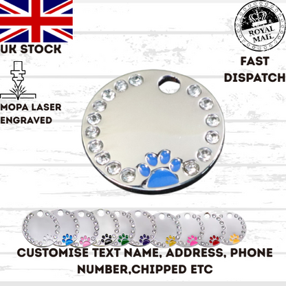 Engraved Dog Tag Personalised ID Tags Name Disc Pet Cat Tags Animal Cat Collar