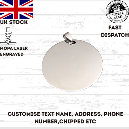 Stainless Steel Mixed Shape Tag Pendants Personlised dog cat other UK stock