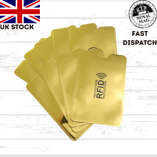 RFID Card Sleeve x4 Wallet Blocking Protector Debit Credit Contactless UK