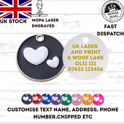Engraved Dog Tag Personalised ID Tags Name Disc Pet Cat Tags Animal Cat Collar