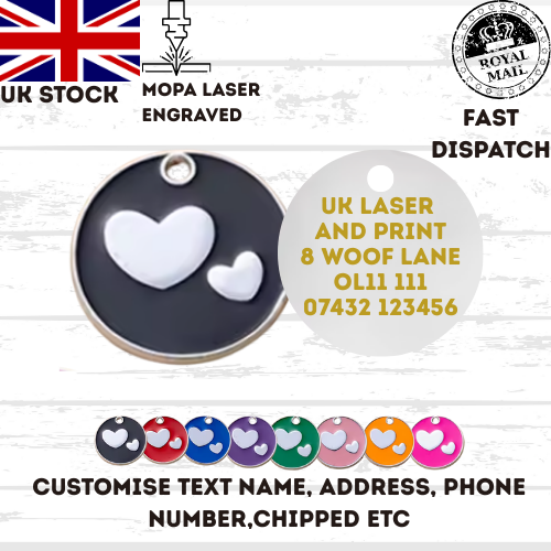 Engraved Dog Tag Personalised ID Tags Name Disc Pet Cat Tags Animal Cat Collar