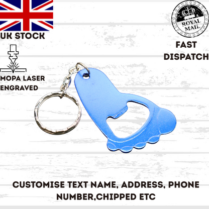 Baby Shower Bottle Opener Personalized Baby Foot Shaped Keychain