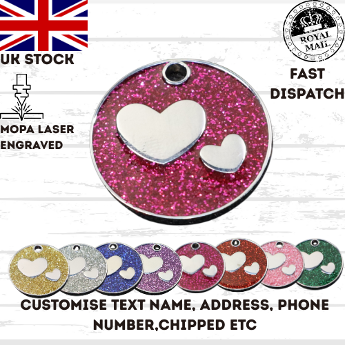 Engraved Dog Tag Personalised ID Tags Name Disc Pet Cat Tags Animal Cat Collar