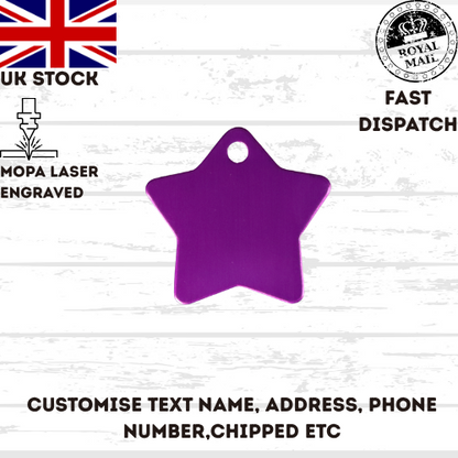 Cat Dog Pet Tag Personalised Laser Engraved ID Tags UK stock