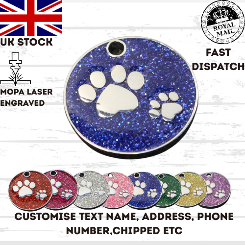 Engraved Dog Tag Personalised ID Tags Name Disc Pet Cat Tags Animal Cat Collar