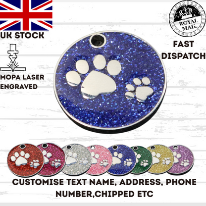Engraved Dog Tag Personalised ID Tags Name Disc Pet Cat Tags Animal Cat Collar