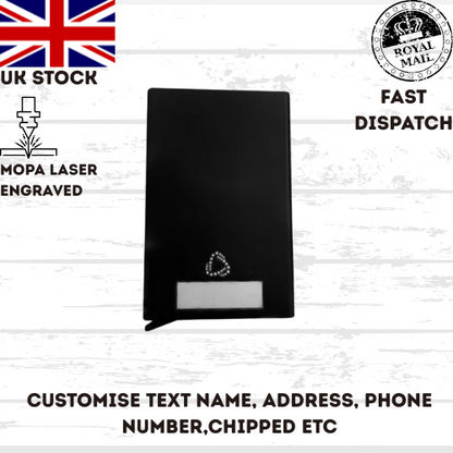 RFID Blocking Wallet Custom Logo or Text Protector Debit Credit Contactless UK
