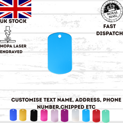Engraved Dog Tag Personalised ID Tags Name MILITARY Pet Cat Tags Cat Collar