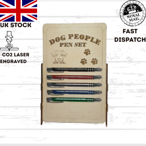 DOG PEOPLE  funny quotes pen set, gift set, funny, Christmas, office, business