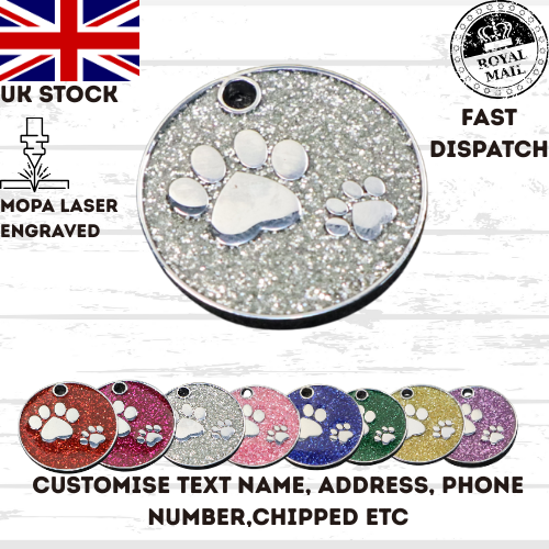 Engraved Dog Tag Personalised ID Tags Name Disc Pet Cat Tags Animal Cat Collar