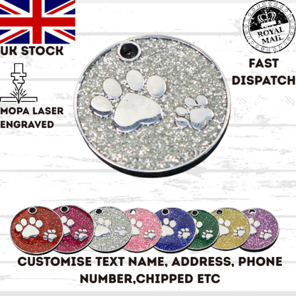 Engraved Dog Tag Personalised ID Tags Name Disc Pet Cat Tags Animal Cat Collar