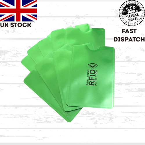 RFID Card Sleeve x4 Wallet Blocking Protector Debit Credit Contactless UK