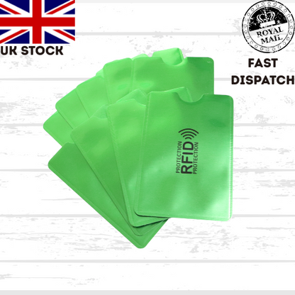 RFID Card Sleeve x4 Wallet Blocking Protector Debit Credit Contactless UK