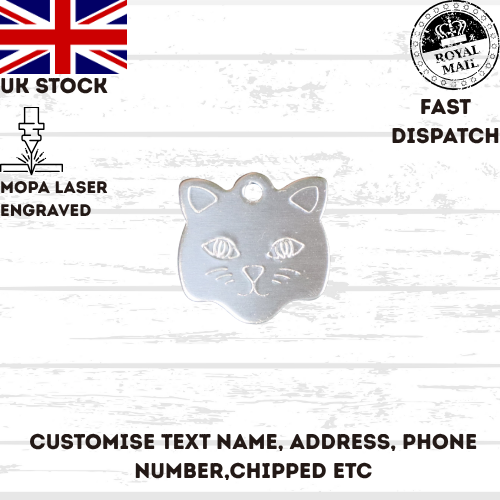 Engraved Dog Tag Personalised ID Tags Name Disc Pet Cat Tags Animal Cat Collar