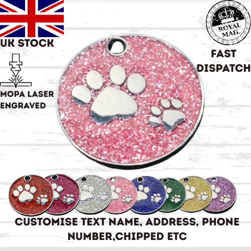 Engraved Dog Tag Personalised ID Tags Name Disc Pet Cat Tags Animal Cat Collar