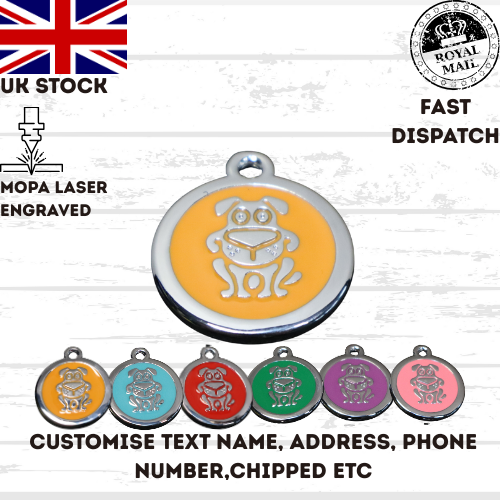 Engraved Dog Tag Personalised ID Tags Name Disc Pet Cat Tags Animal Cat Collar