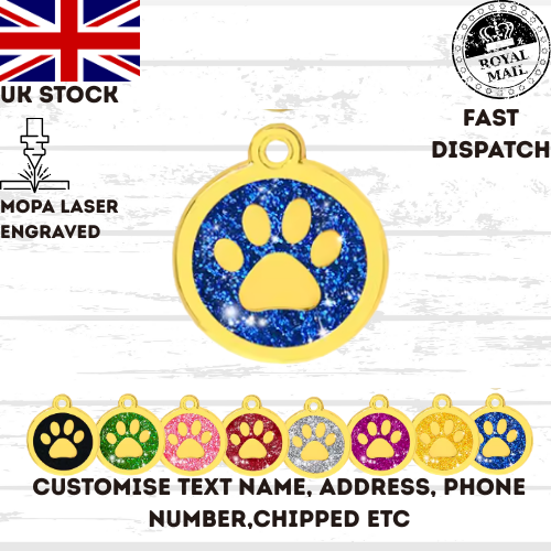 Engraved Dog Tag Personalised ID Tags Name Disc Pet Cat Tags Animal Cat Collar